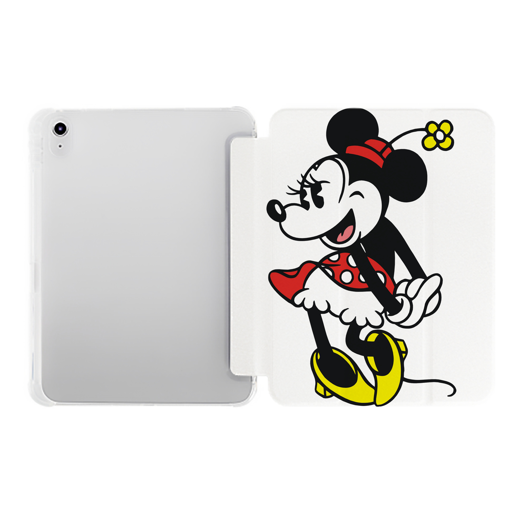 （画像用） ミッキーマウス Mickey Mouse IPad ケース ペン収納付き 三つ折りスタンド PUレザー×シリコン 対応機種9.5/10.5/10.9インチ